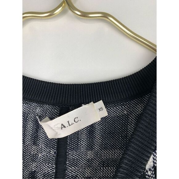 A.L.C. Synthetic Diggs Long-Sleeve Plaid Sweater Women’s Size XS - Picture 3 of 6